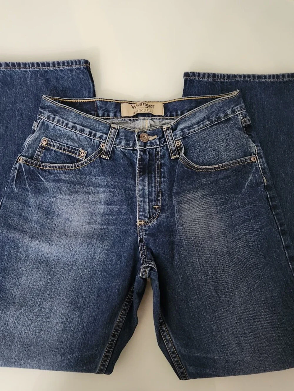 Wrangler Men’s Dark Blue Straight-Leg Jeans